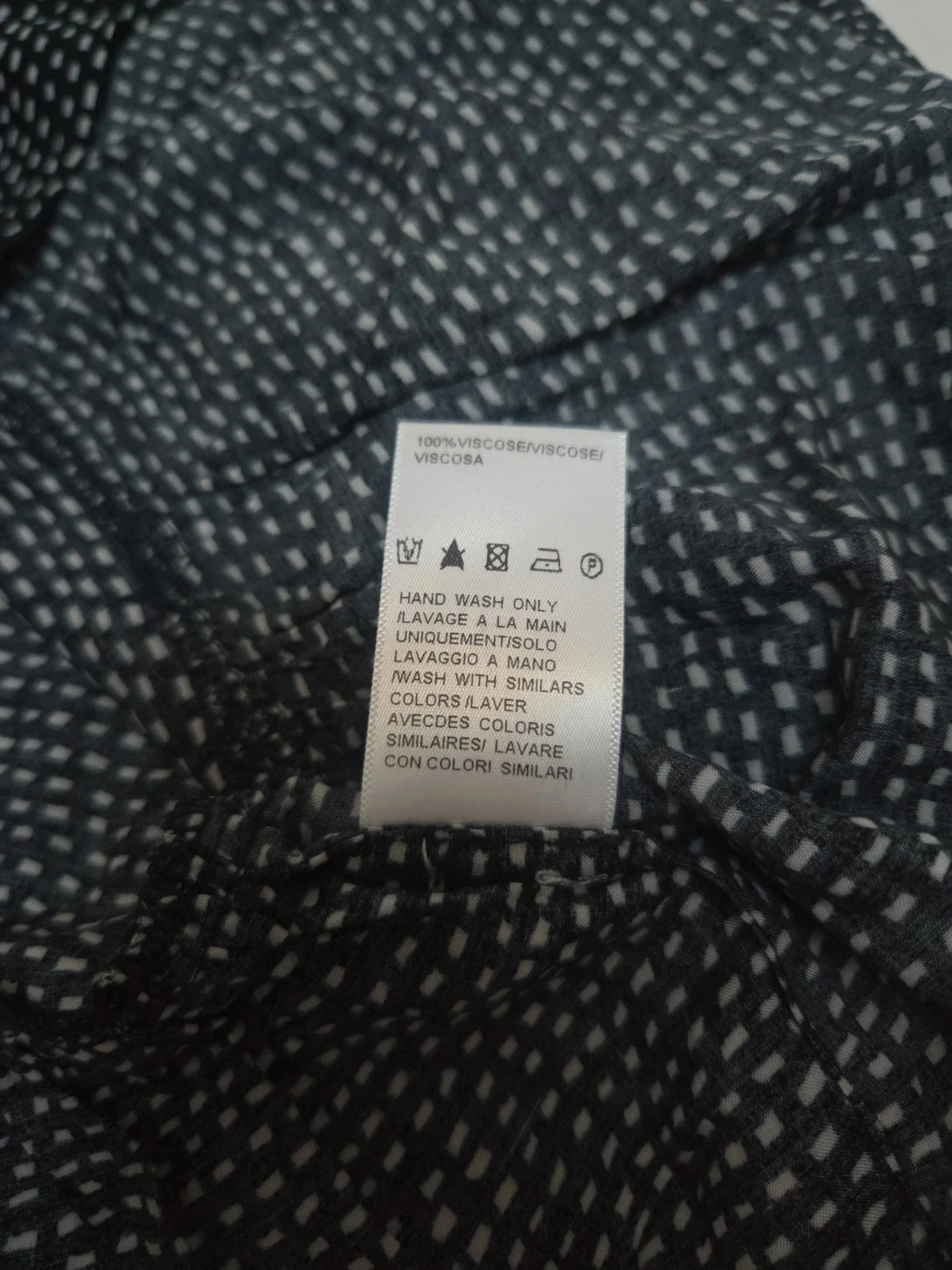 Blusa negra con volante estampado – Talla 1 🖤 – photo 6